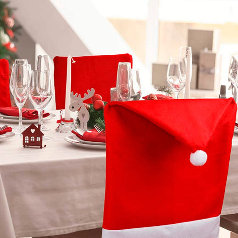 Christmas Velvet Chair Cover - Set of 4 - Uncommongifts.in